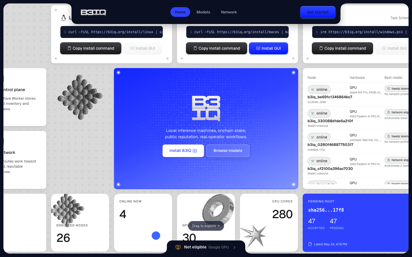 B3IQ protocol explorer home page